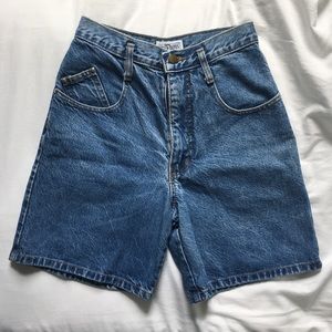 Vintage High Waisted Denim Shorts - size 24